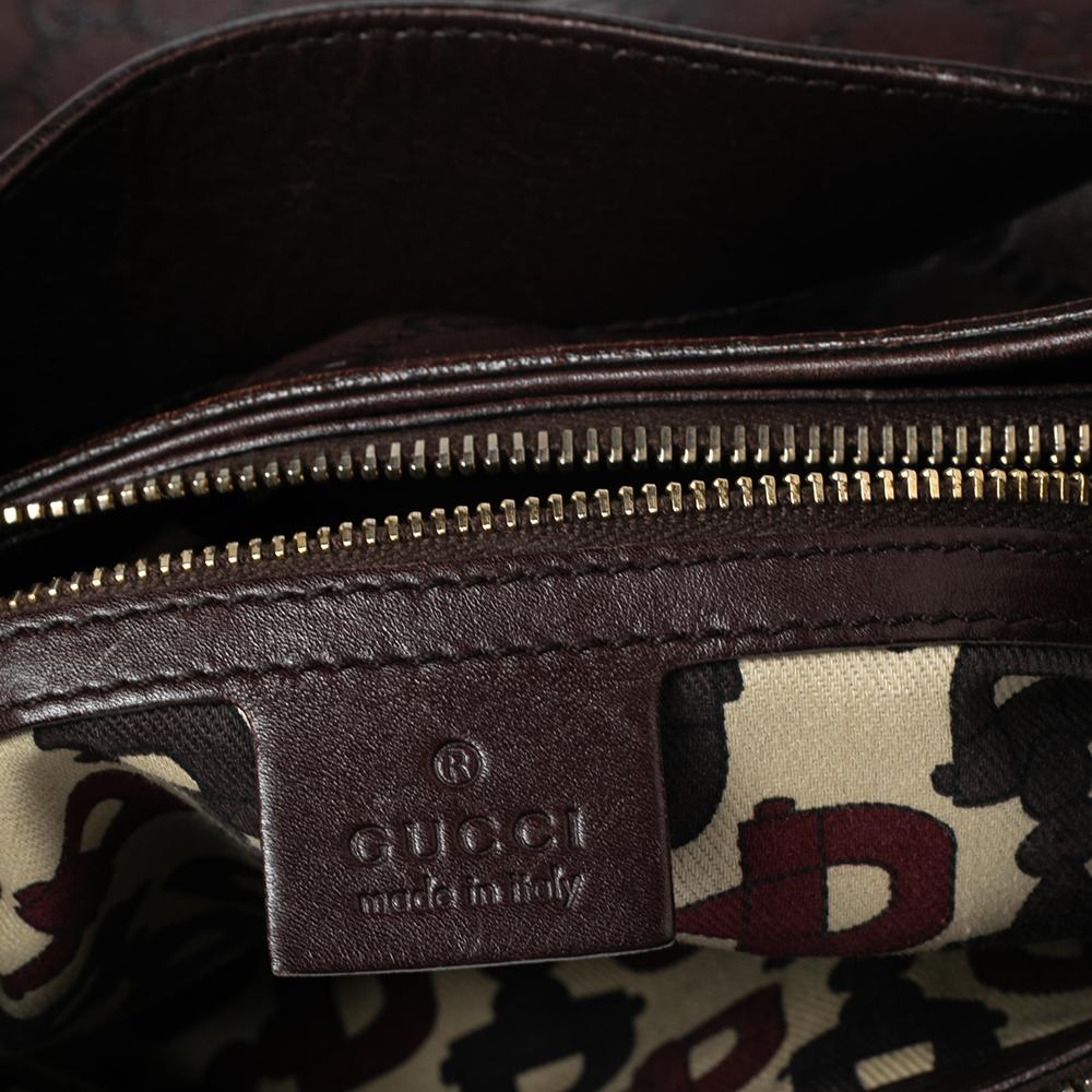 Gucci Hobo in pelle marrone scuro GG Horsebit Creole 4