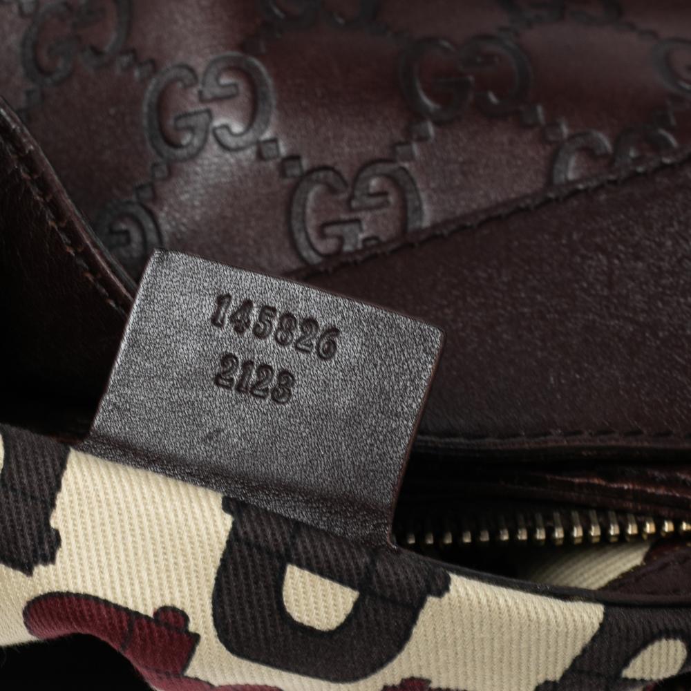 Gucci Hobo in pelle marrone scuro GG Horsebit Creole 2