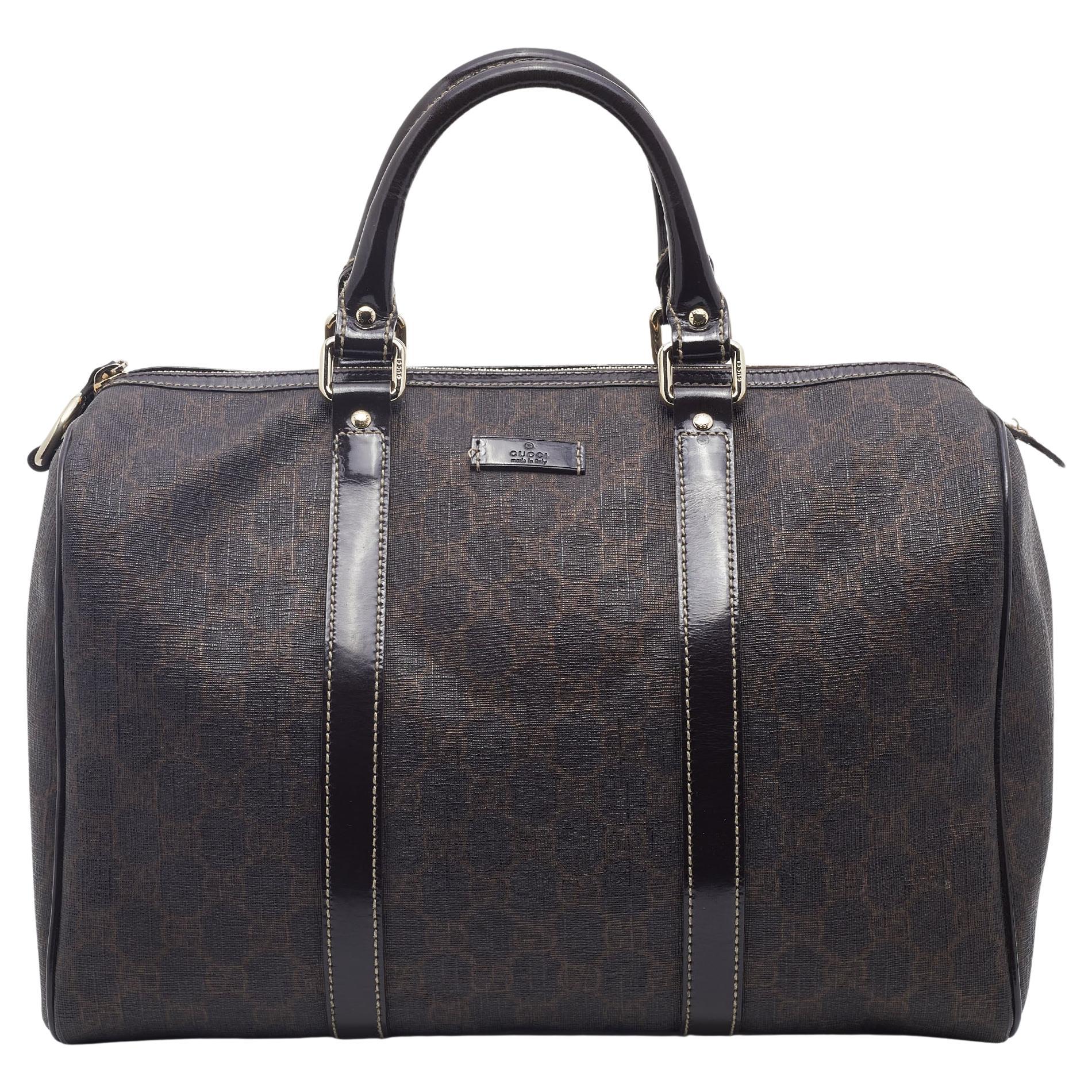Gucci Medium Diamante Leather Boston Bag