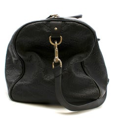 Gucci Borsa Guccisima Boston marrone scuro