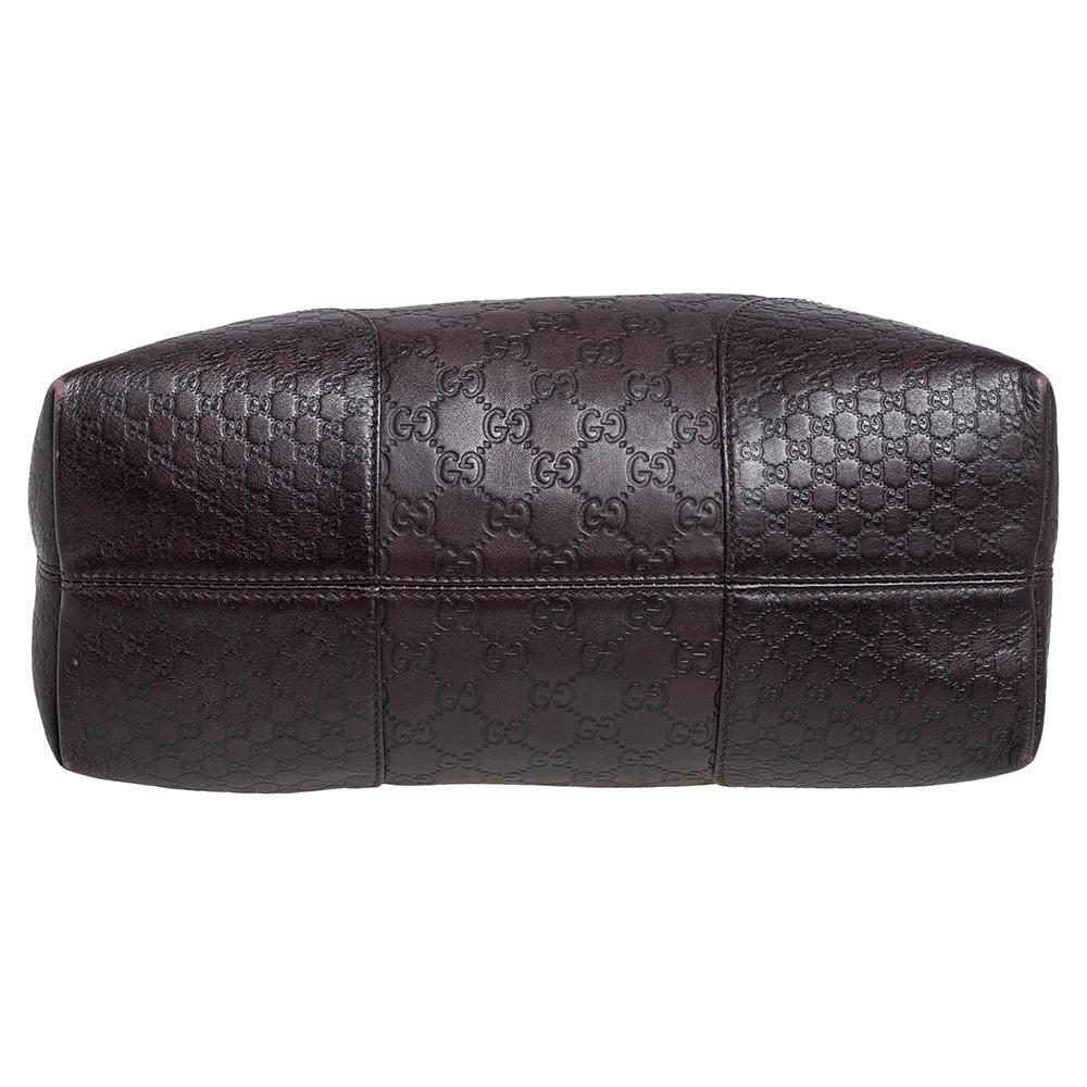 Gucci Dark Brown Guccissima Leather Bree Shoulder Bag 6