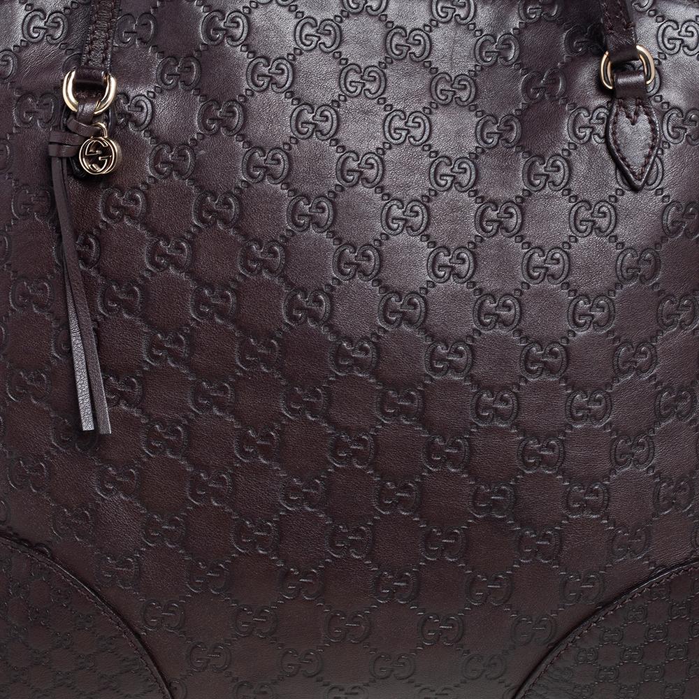 Black Gucci Dark Brown Guccissima Leather Bree Shoulder Bag