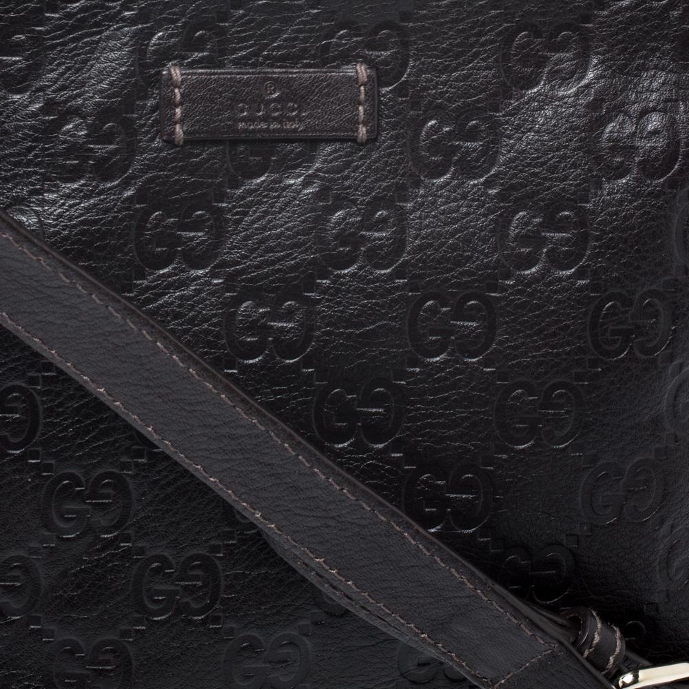 Gucci Dark Brown Guccissima Leather Crossbody Bag 3
