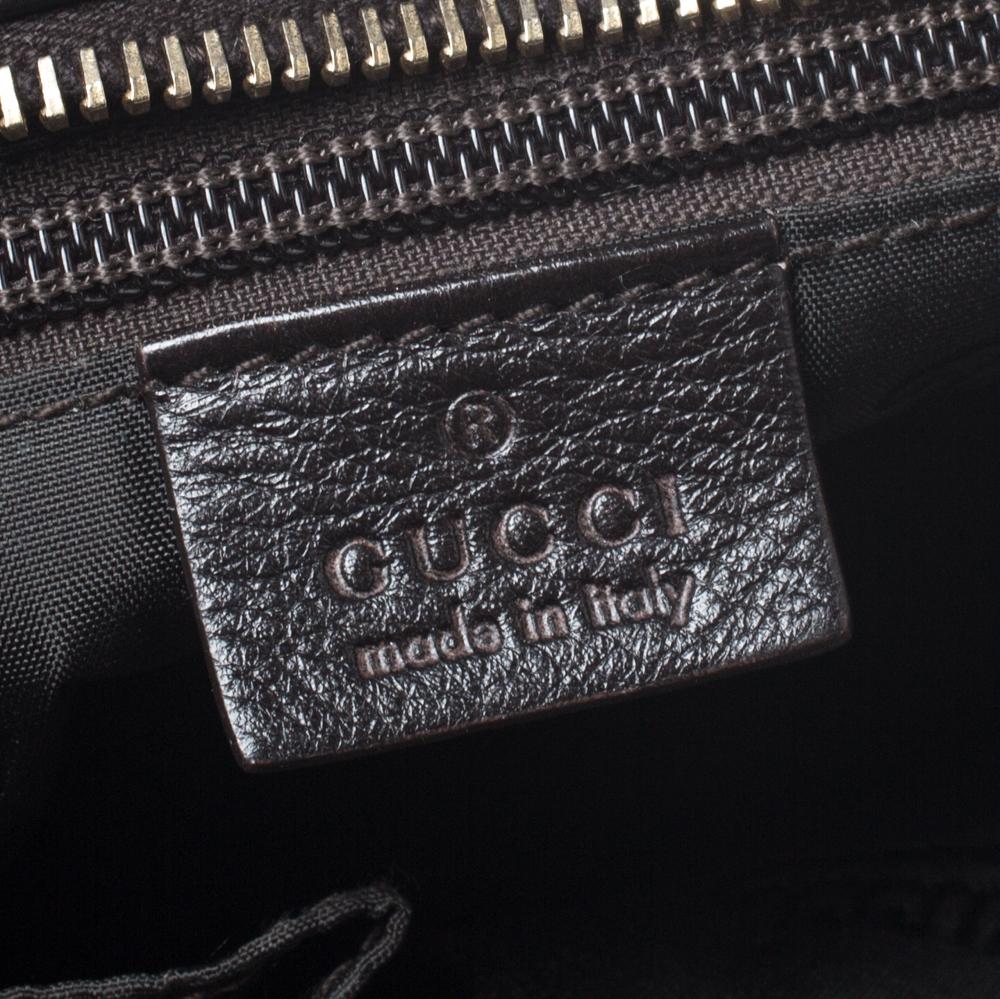 Women's Gucci Dark Brown Guccissima Leather Crossbody Bag