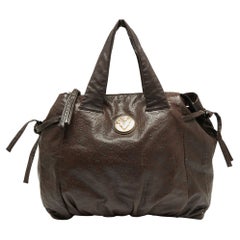 Gucci Dark Brown Guccissima Leather Large Hysteria Tote