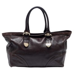 Gucci Dark Brown Guccissima Leather Large Signoria Tote