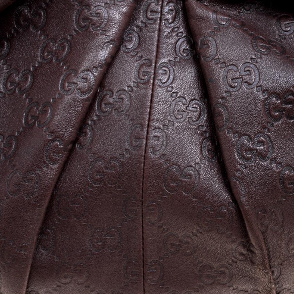Gucci Dark Brown Guccissima Leather Medium Pelham Studded Hobo 1