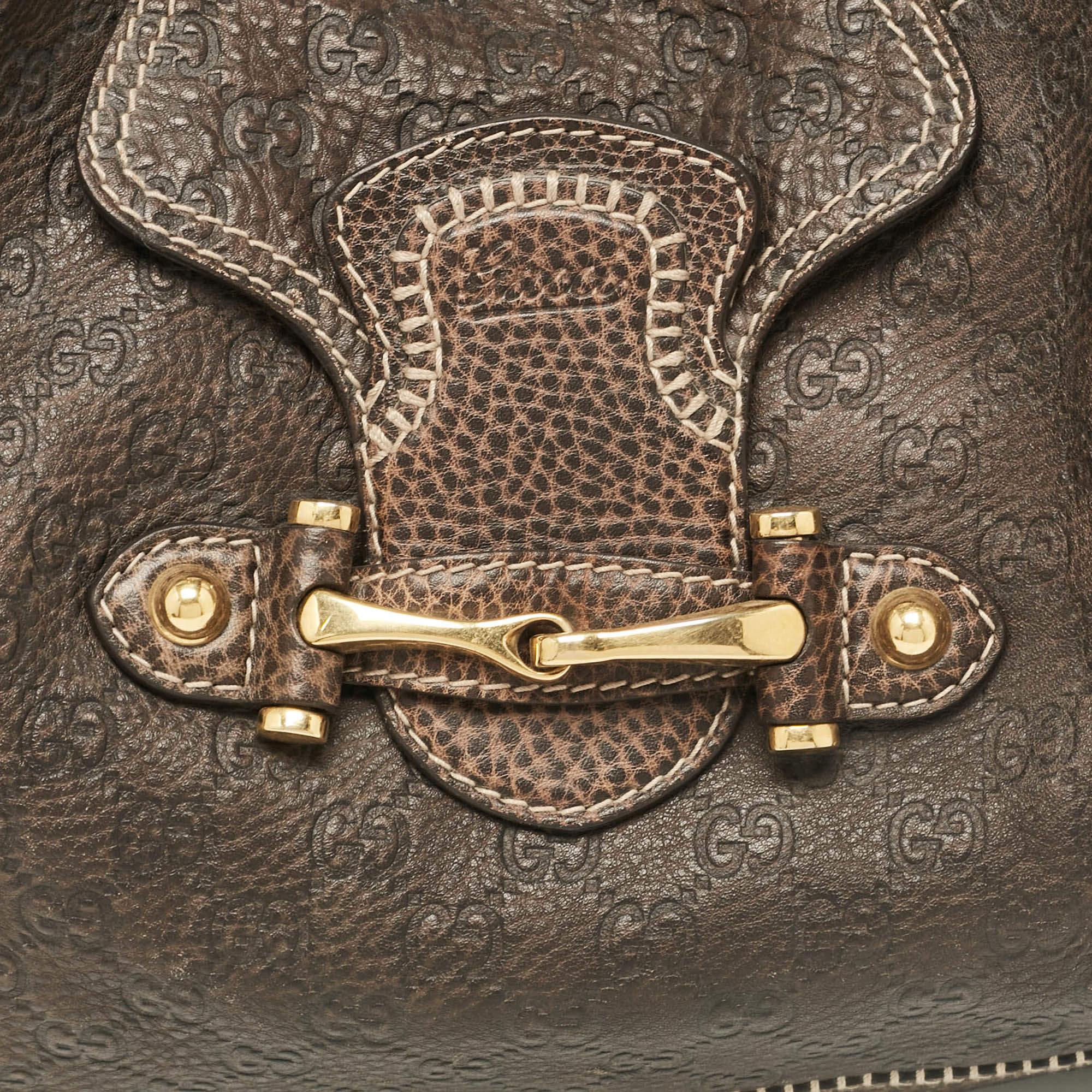Gucci Dark Brown Guccissima Leather New Pelham Large Shoulder Bag 1