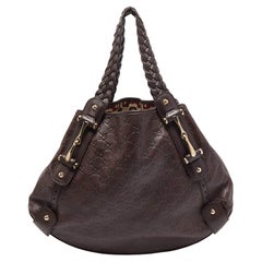 Gucci Dark Brown Guccissima Leather Pelham Shoulder Bag