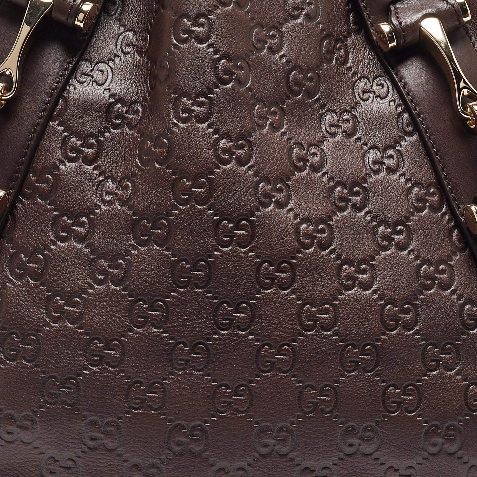 Gucci Dark Brown Guccissima Leather Small Pelham Shoulder Bag For Sale 7