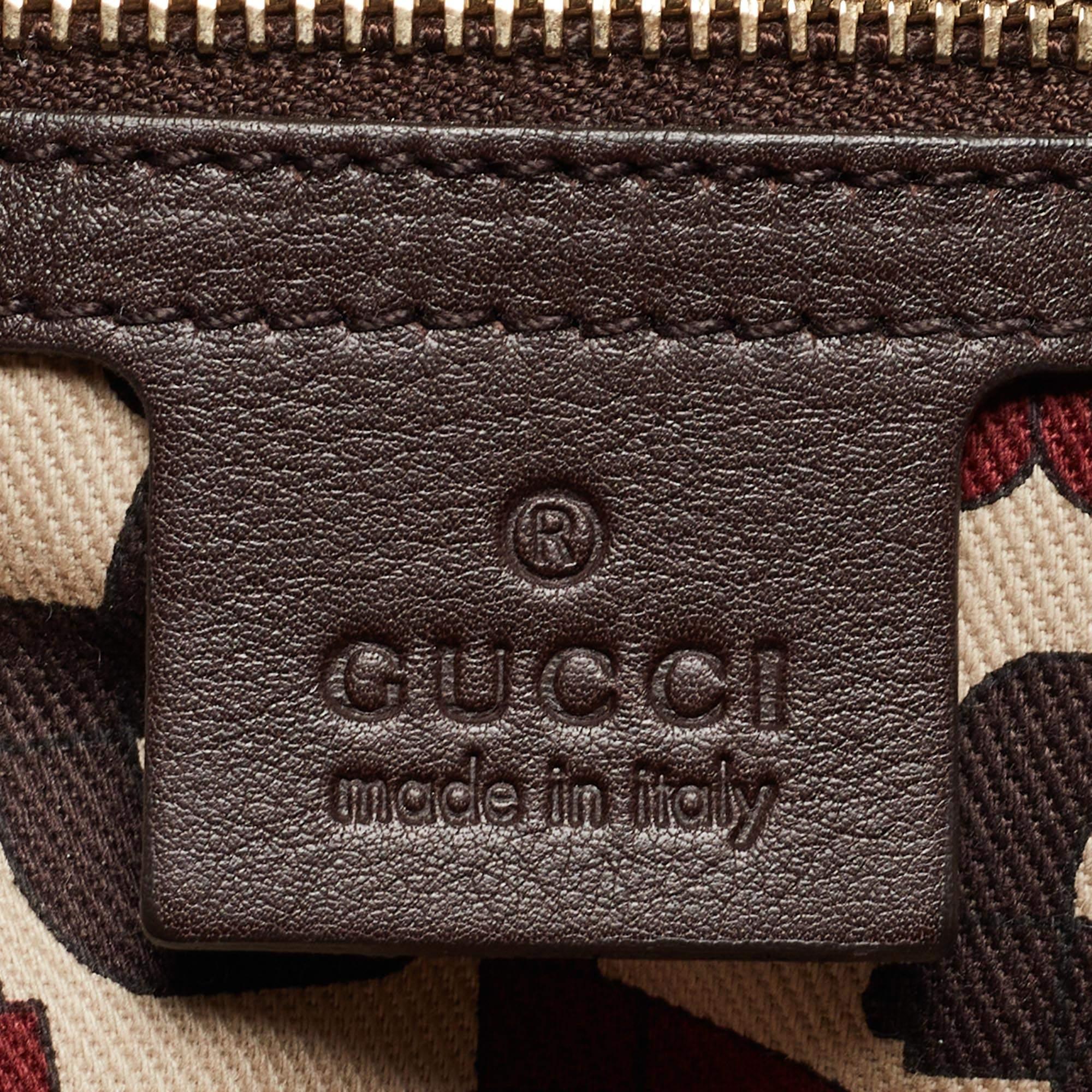 Gucci Dark Brown Guccissima Leather Small Pelham Shoulder Bag For Sale 4