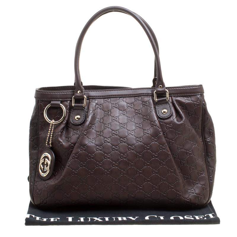 Gucci Dark Brown Guccissima Leather Sukey Tote 6