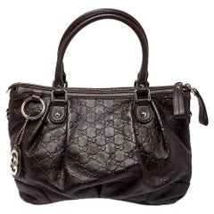 Gucci Dark Brown Guccissima Leather Sukey Tote