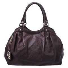 Gucci Dark Brown Guccissima Leather Sukey Tote