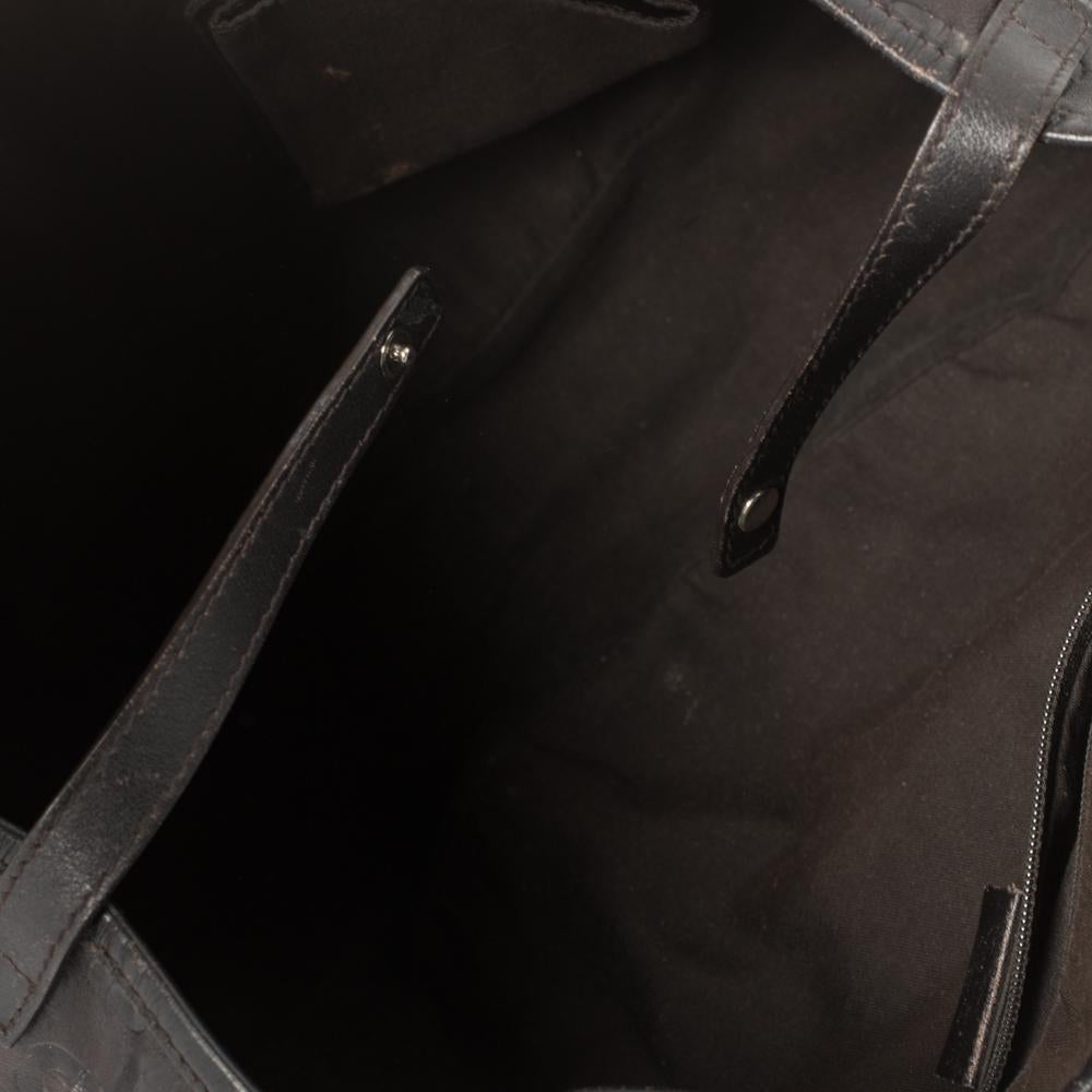Gucci Dark Brown Horsebit Embossed Leather Medium Abbey Shoulder Bag 7