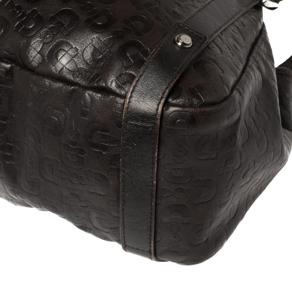 Gucci Dark Brown Horsebit Embossed Leather Medium Abbey Shoulder Bag 2