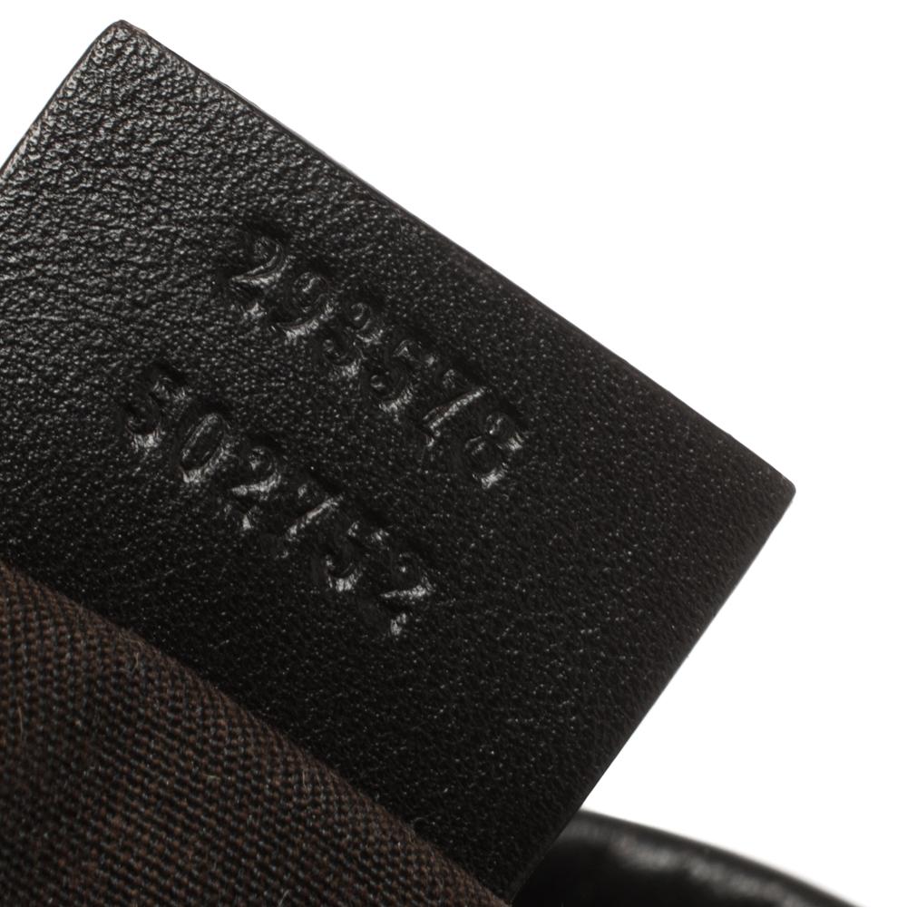 Gucci Dark Brown Horsebit Embossed Leather Medium Abbey Shoulder Bag 4