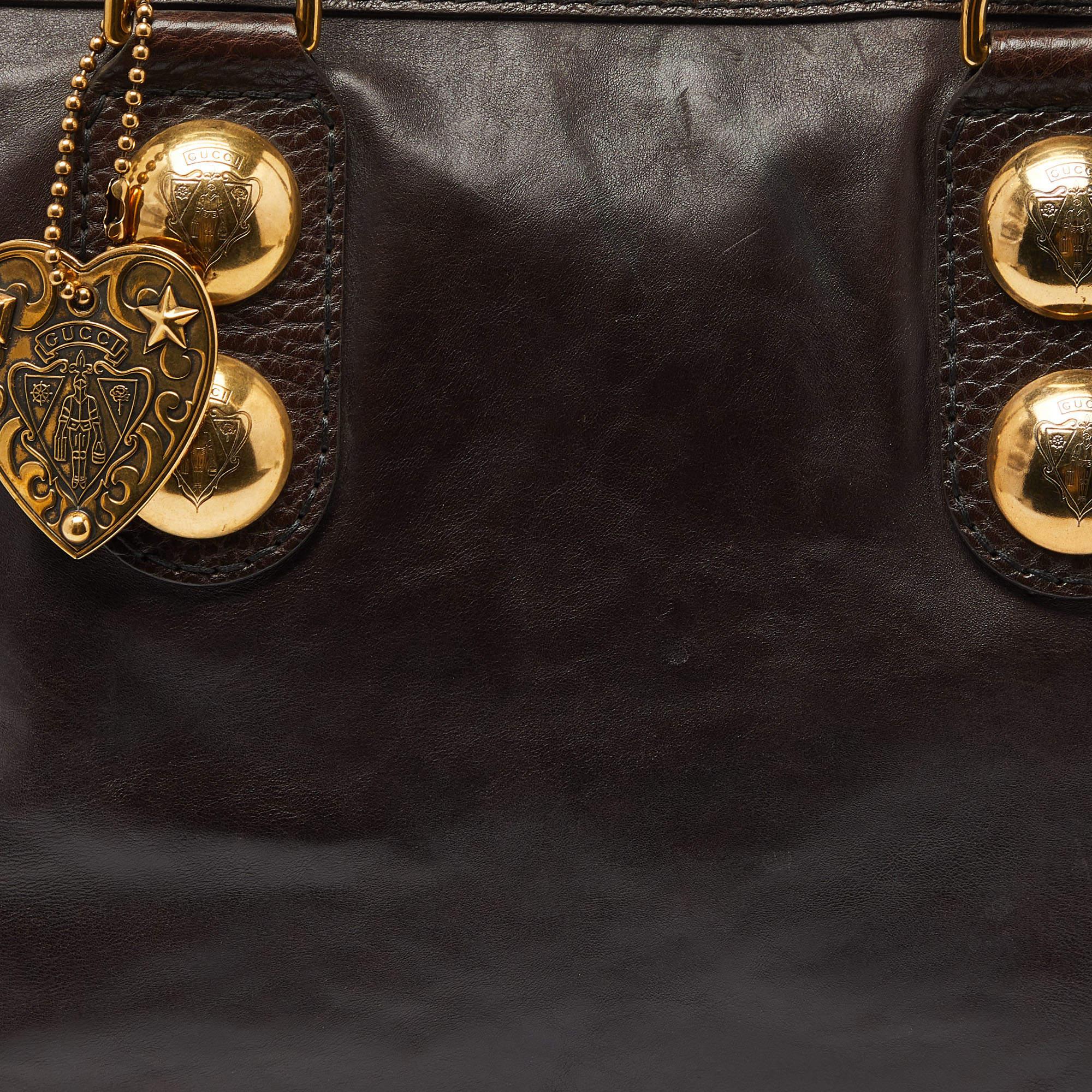 Women's Gucci Dark Brown Leather Babouska Tote