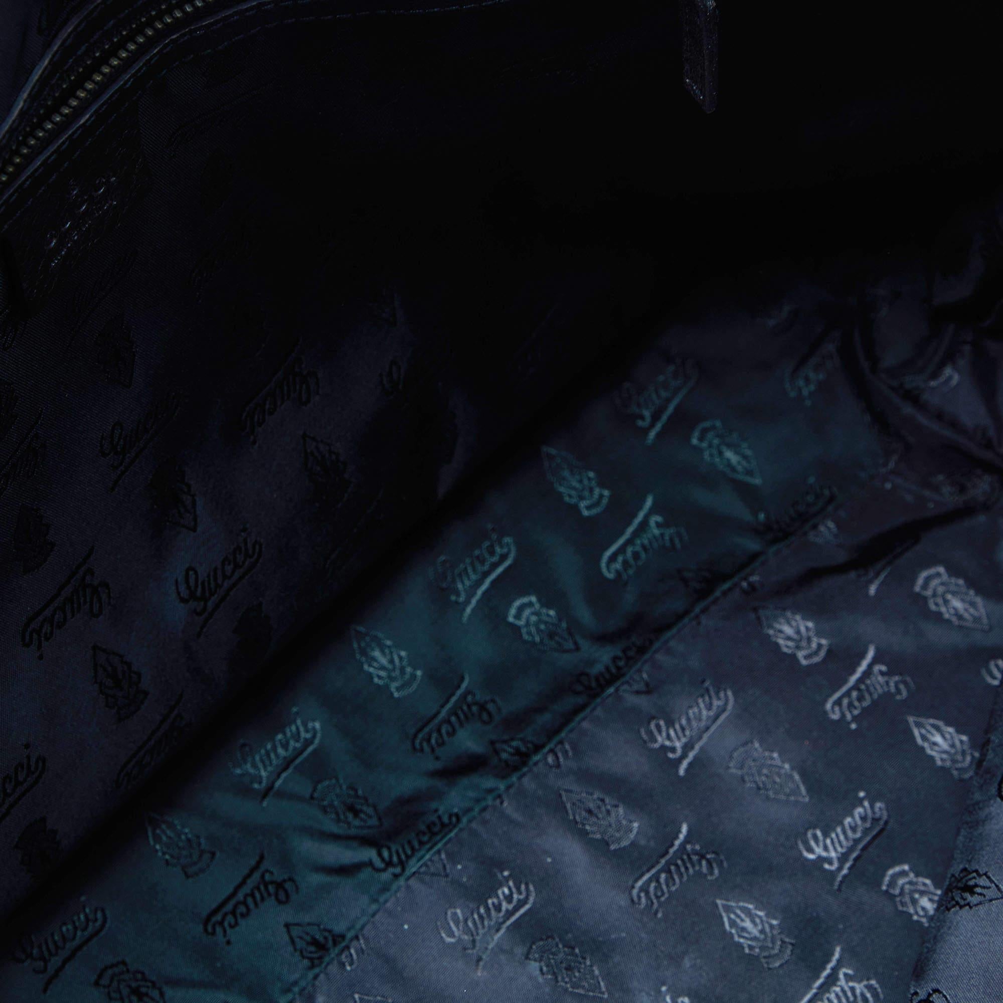 Gucci Dark Brown Leather Babouska Tote 2