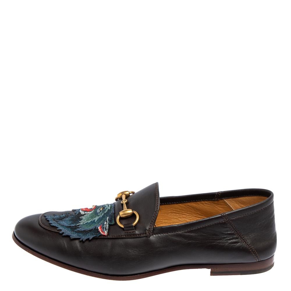 gucci brixton loafer brown