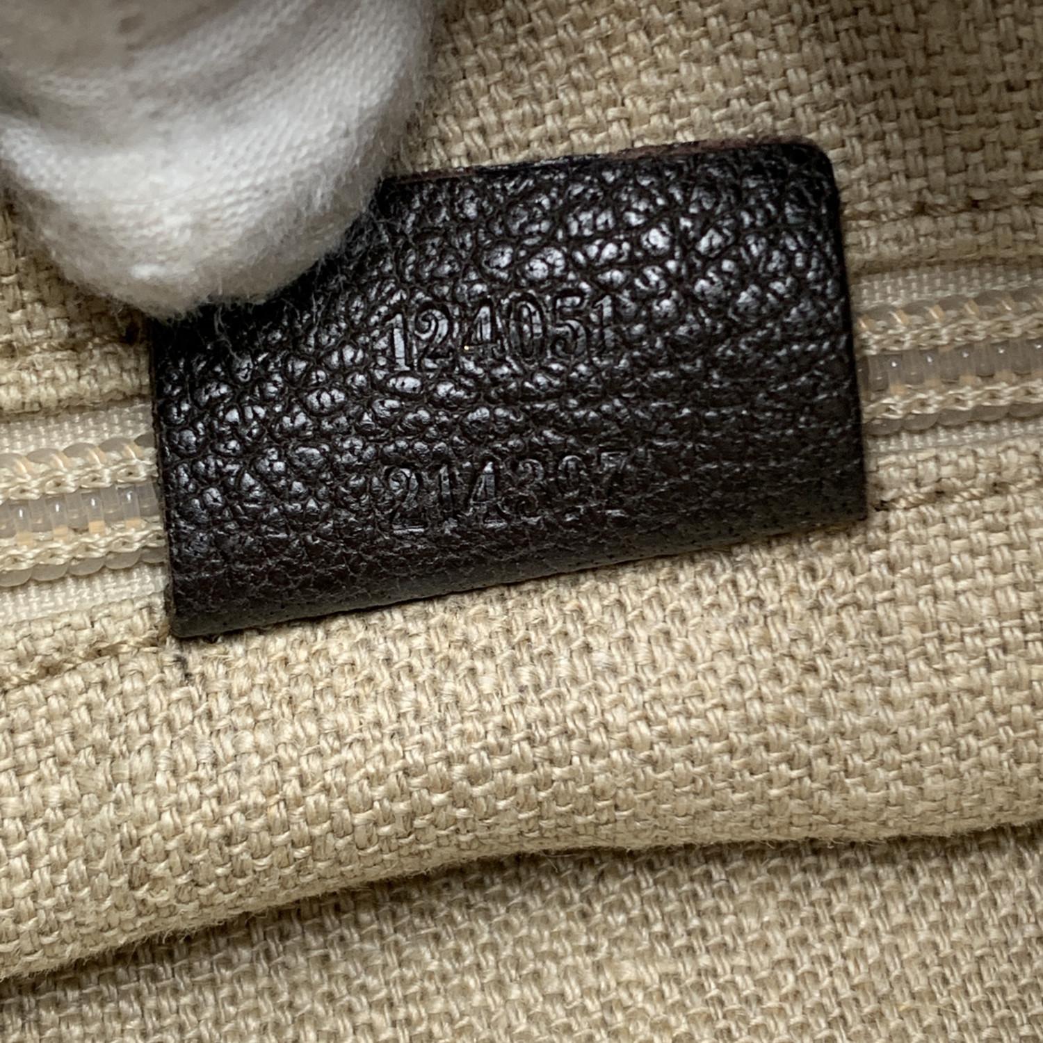 Gucci Dark Brown Leather Drawstring Bucket Shoulder Bag 1