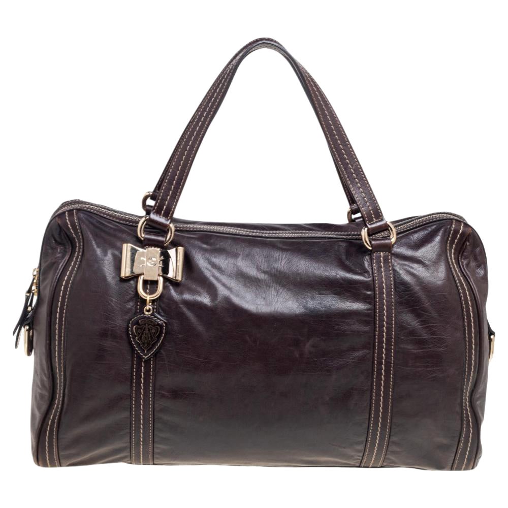 Gucci - Sac Duchessa Boston en cuir marron foncé
