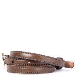 GUCCI dunkelbraunes Leder GG BUCKLE THIN WAIST BELT 70