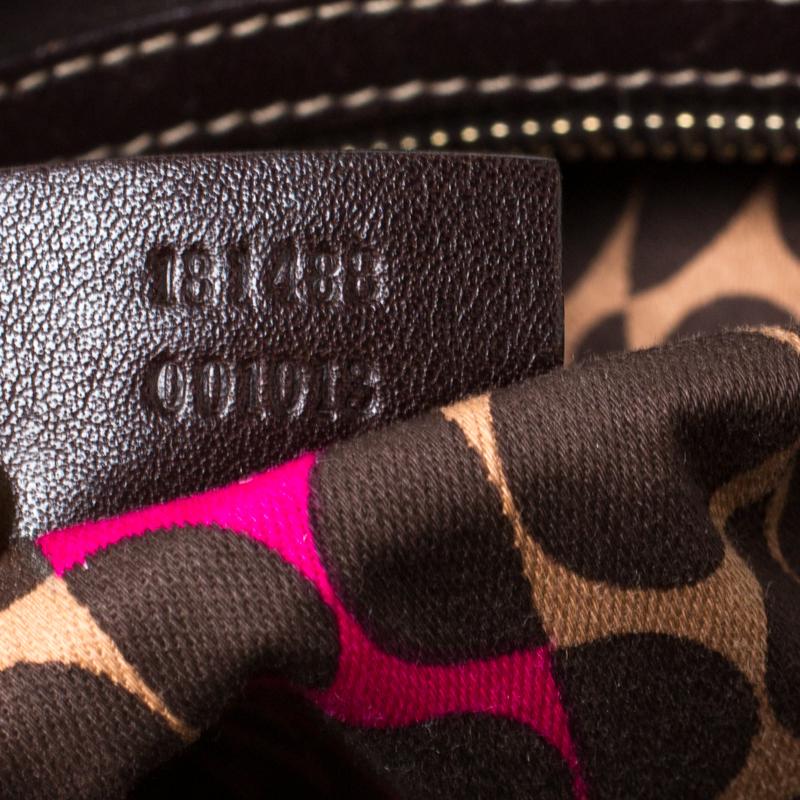 Women's Gucci Dark Brown Leather Large Duchessa Boston Bag
