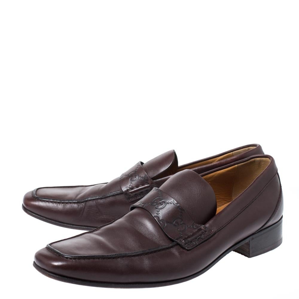 Gucci Dark Brown Leather Loafers Size 42.5 1