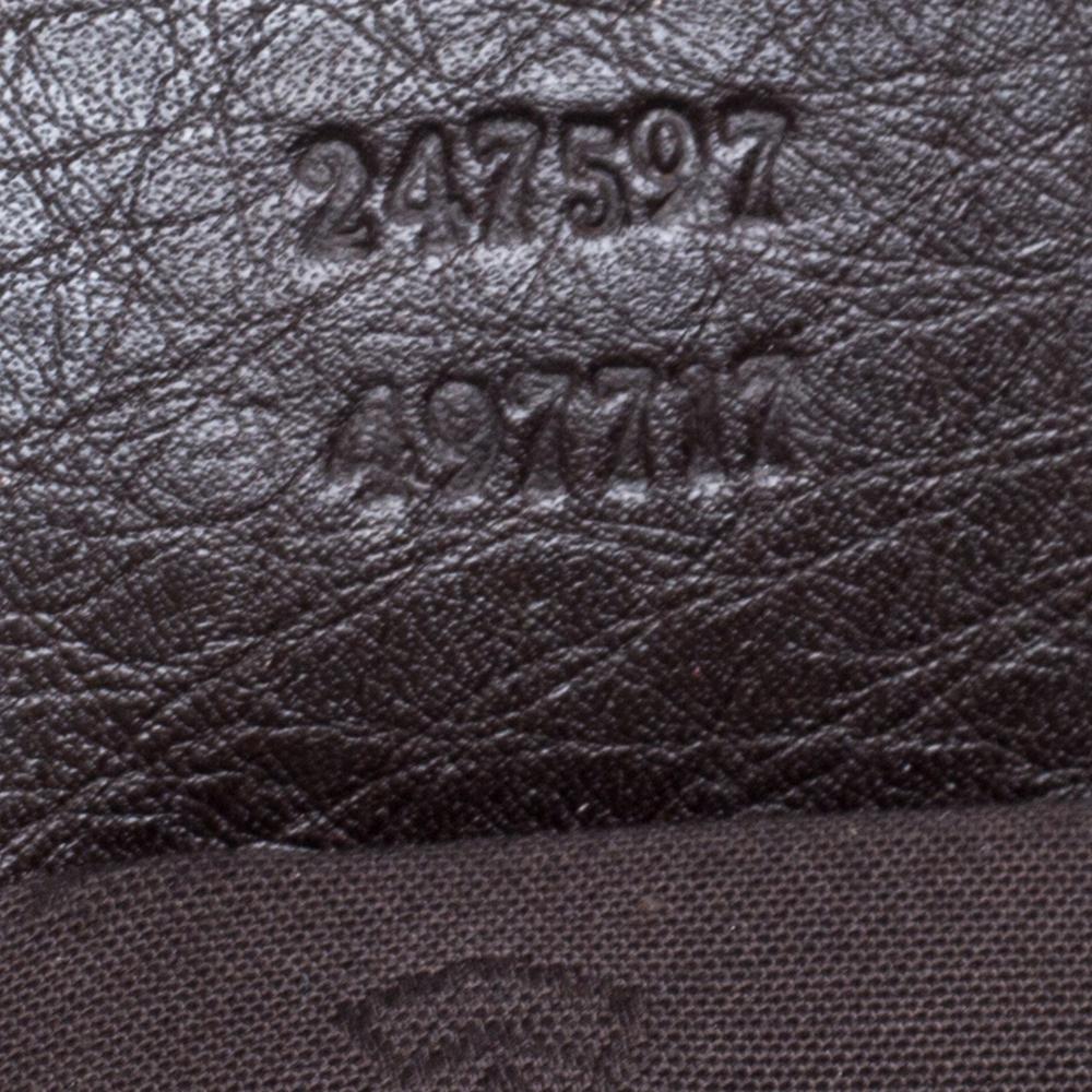 Gucci Dark Brown Leather Medium Heritage Web Hobo 5