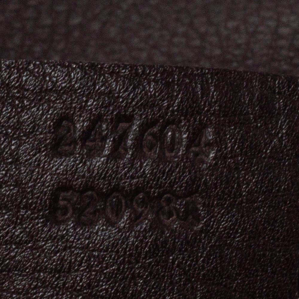 Women's Gucci Dark Brown Leather Small Web Horsebit Heritage Hobo