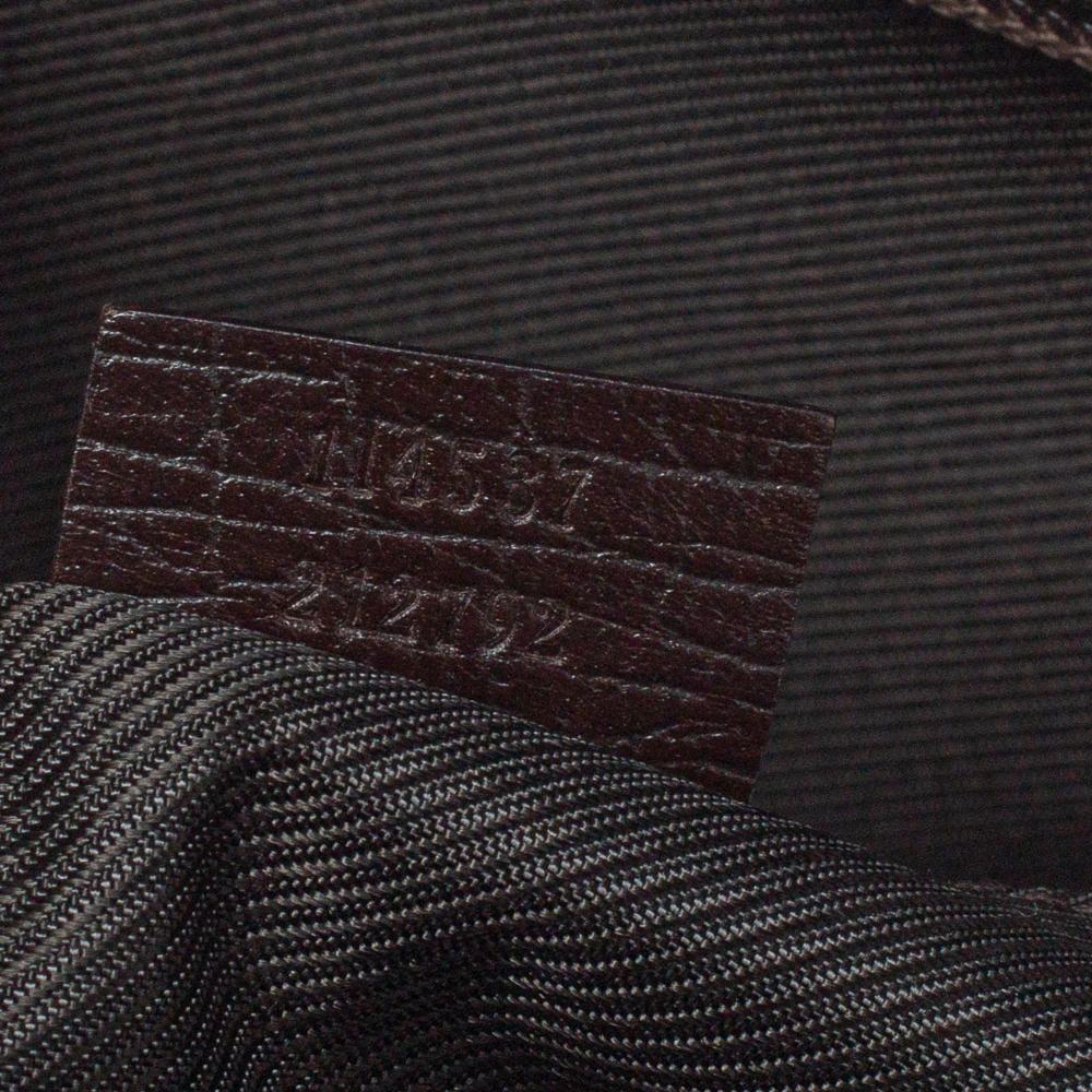 Gucci Dark Brown Leather Zip Satchel 3