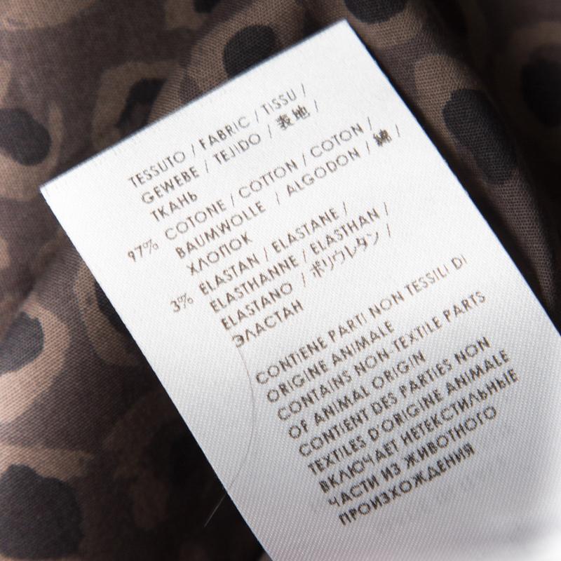 Gucci Dark Brown Leopard Printed Cotton Button Front Shirt 3XL In New Condition In Dubai, Al Qouz 2