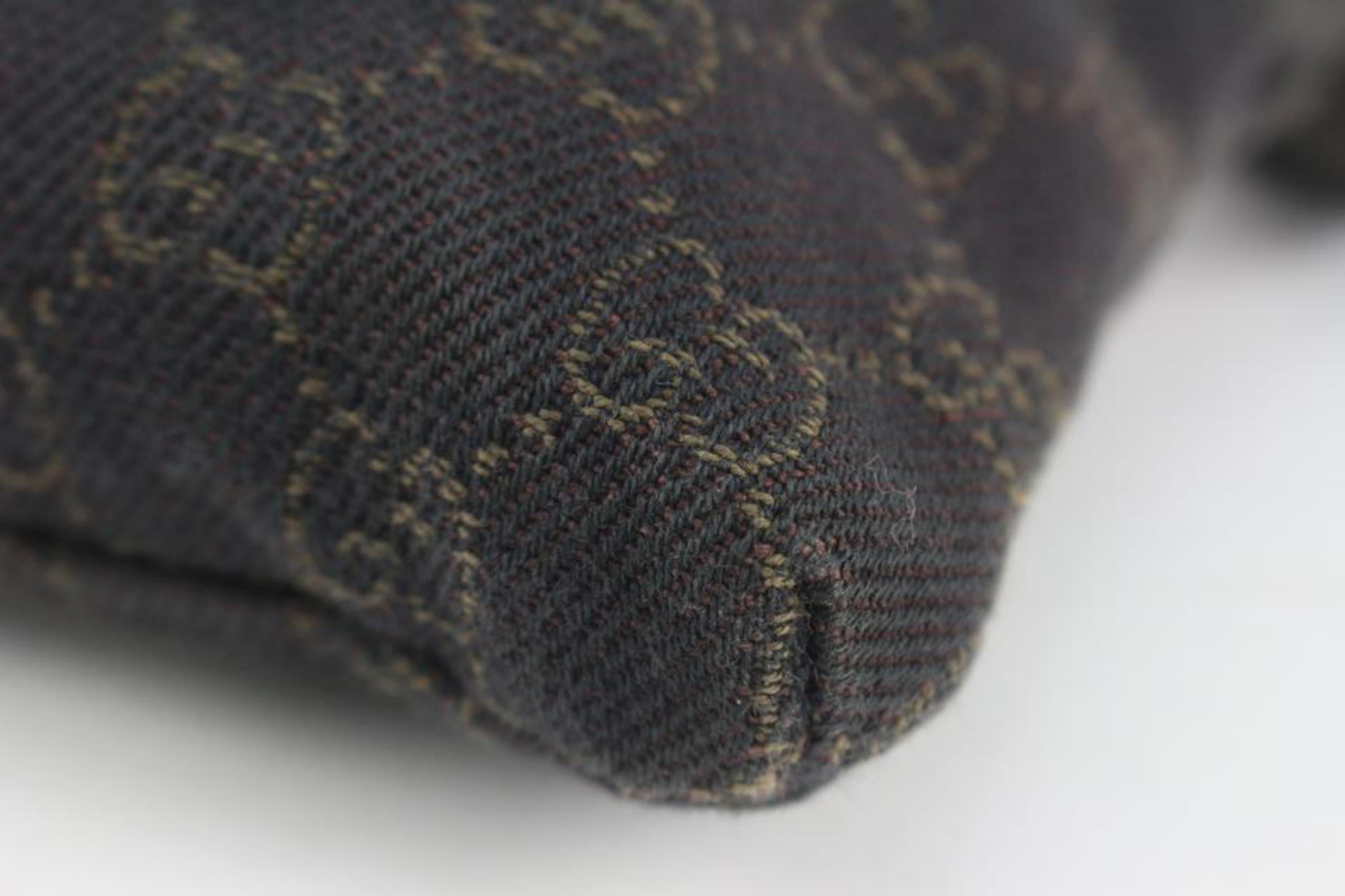 Gucci - Sac ceinture Monogram GG marron foncé emballé dans la taille 123g32 Bon état - En vente à Dix hills, NY