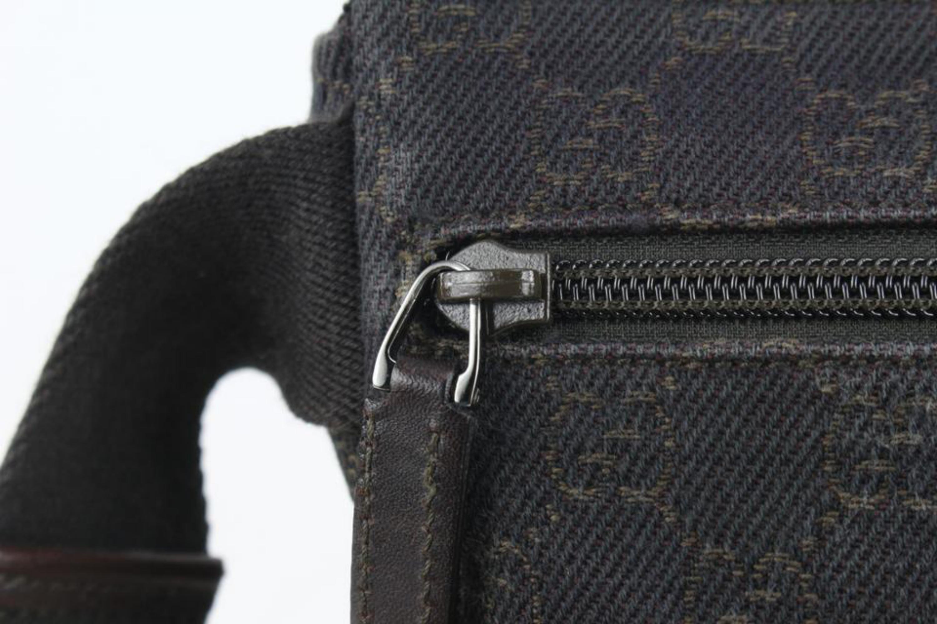 Women's Gucci Dark Brown Monogram GG Belt Bag Waist Pack Bum Pouch 123g32 For Sale