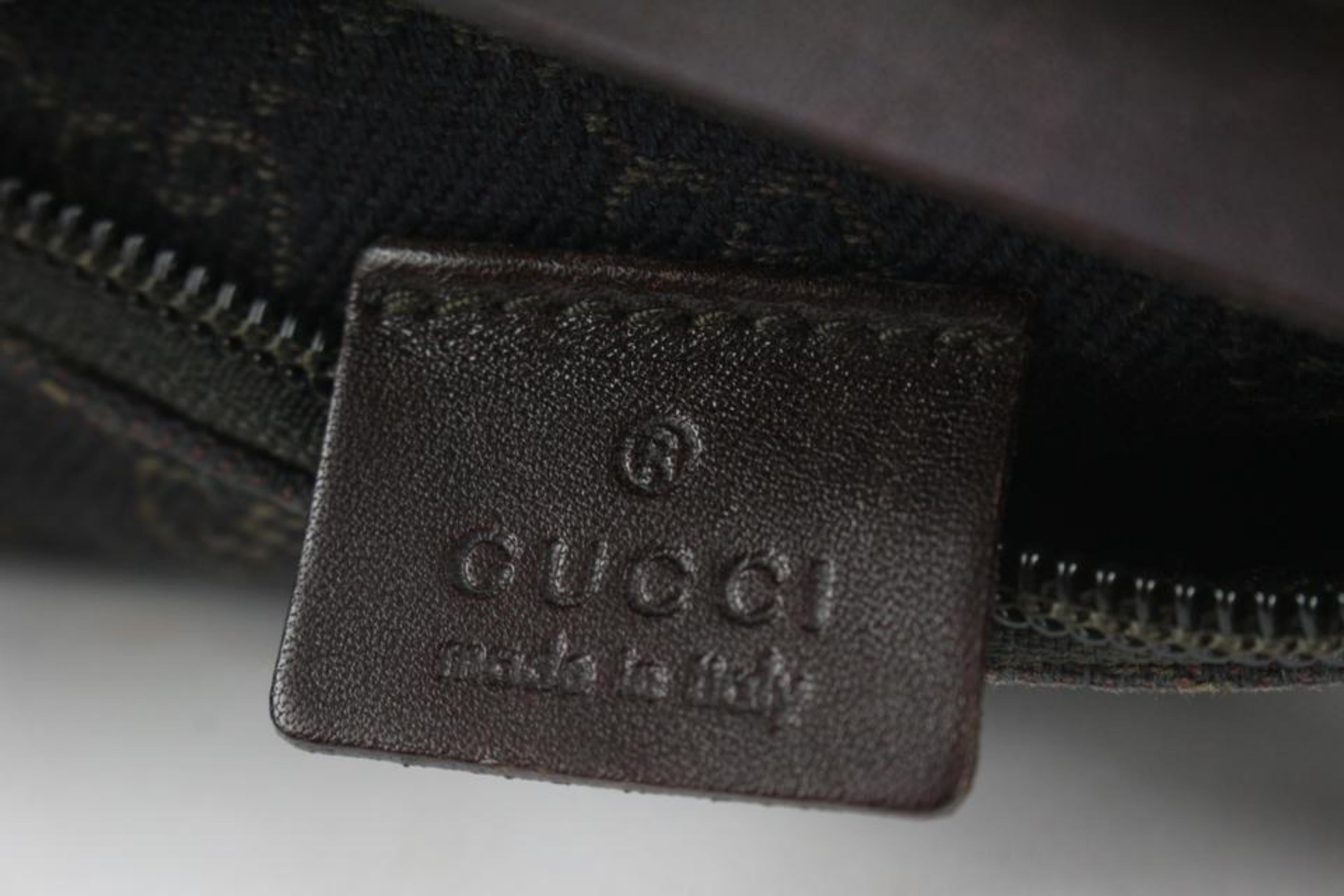 Gucci - Sac ceinture Monogram GG marron foncé emballé dans la taille 123g32 en vente 3