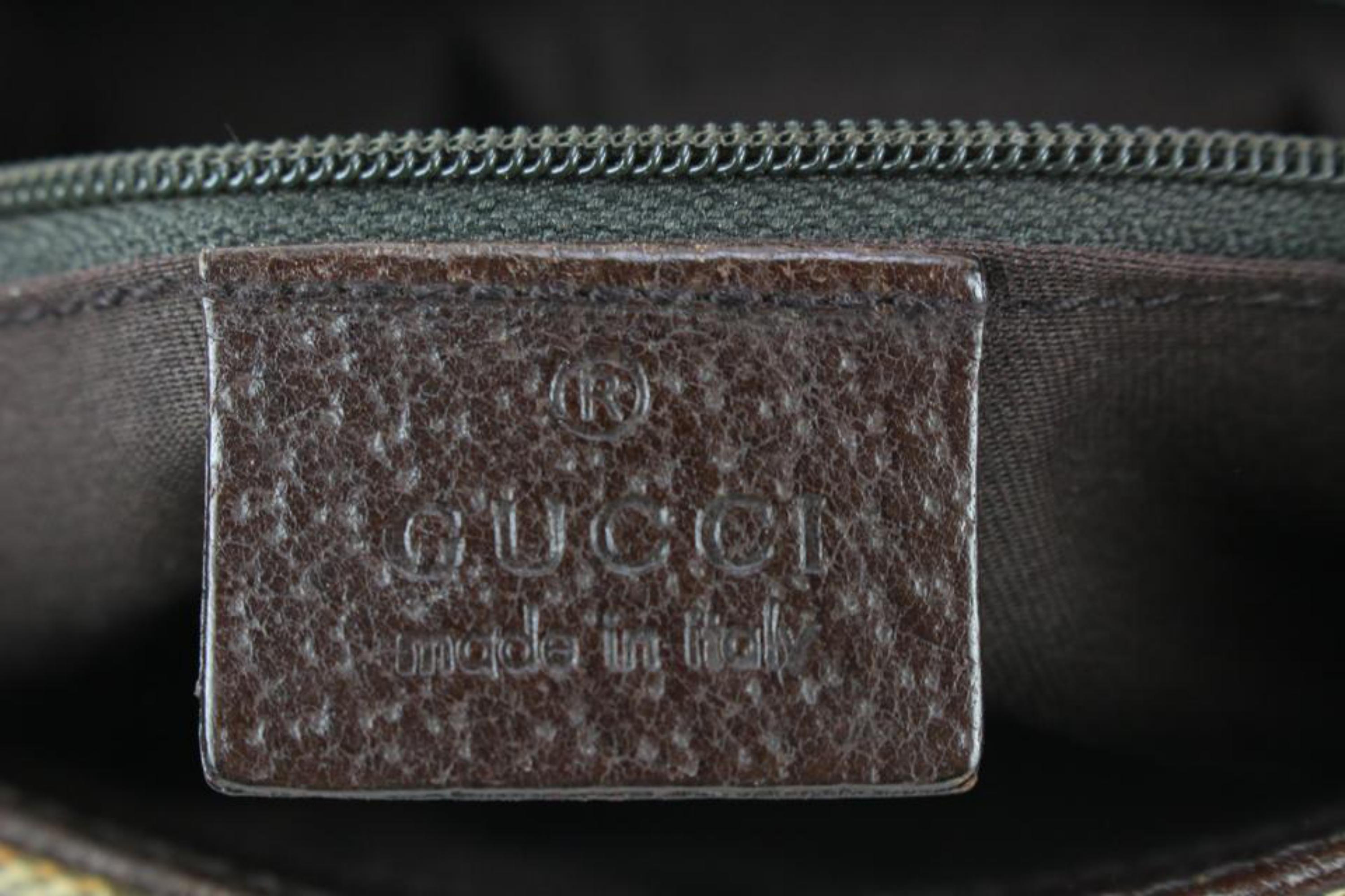 Gucci Dark Brown Monogram Waist Pouch Bag Belt Pack 1g75a 1