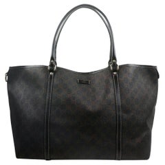 Gucci Dark Brown Supreme GG Monogram Shopper Tote Bag Upcycle Ready 855934