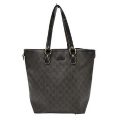 Gucci Dark Brown Supreme GG Shopper Tote Bag 863425