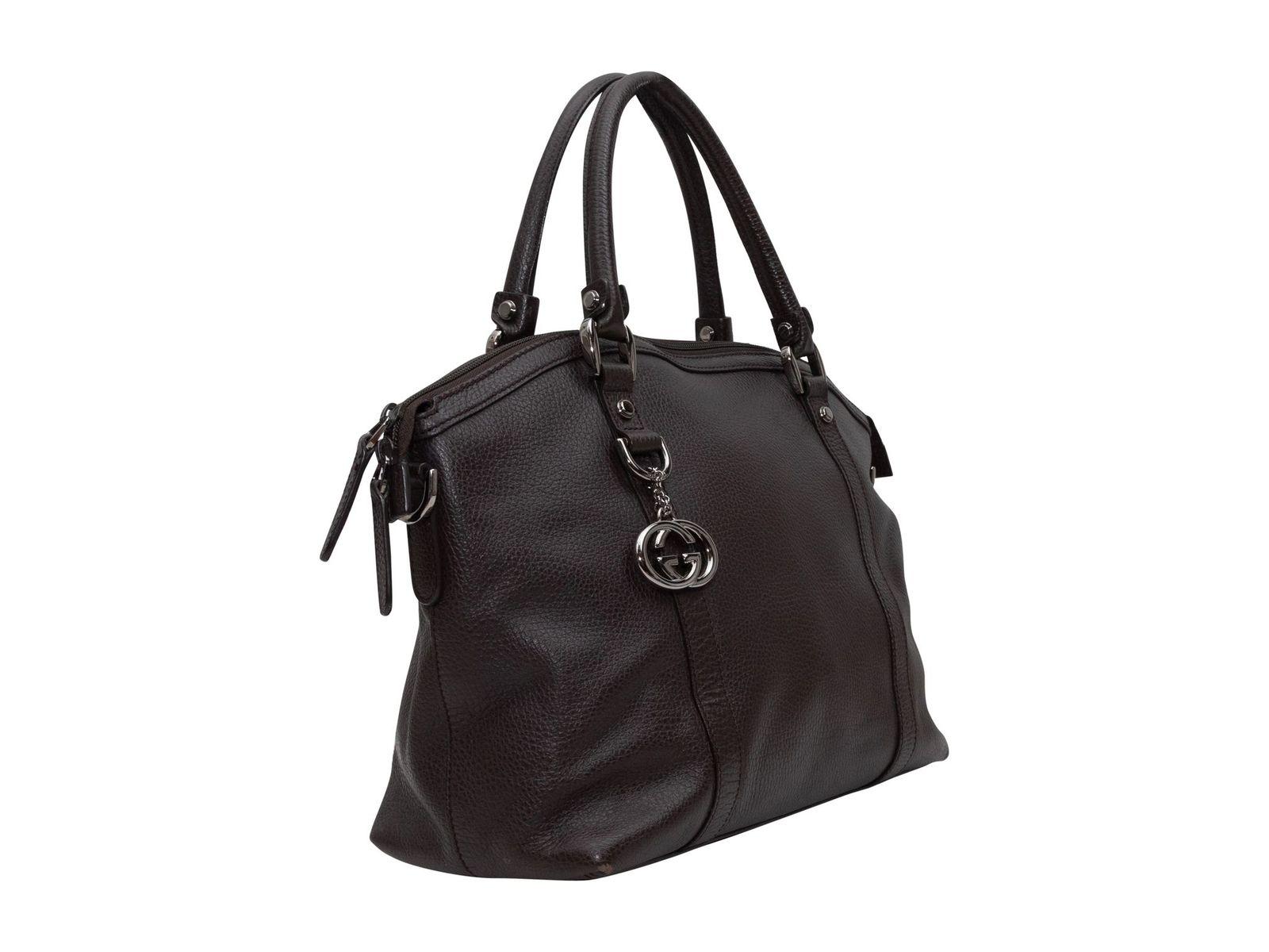 Women's Gucci Dark Brown Top Handle Tote Bag