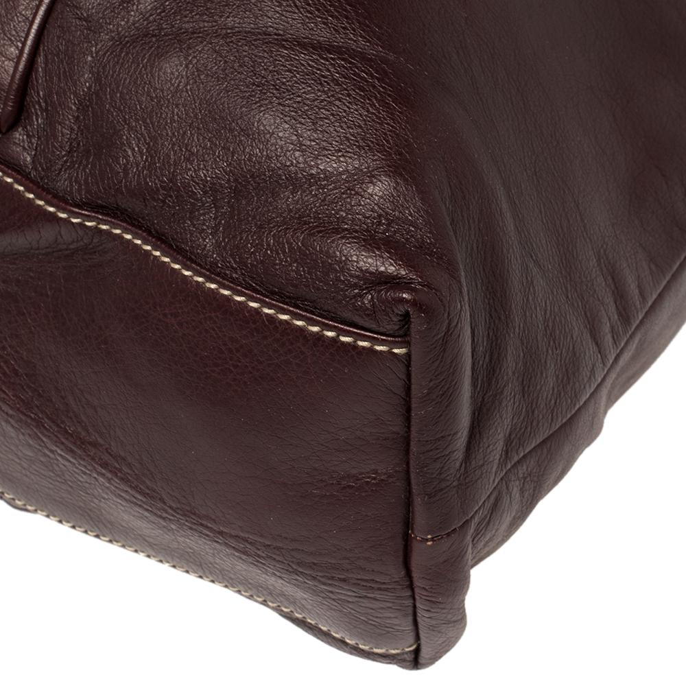 Gucci Dark Burgundy Leather Braided Strap Shoulder Bag 5
