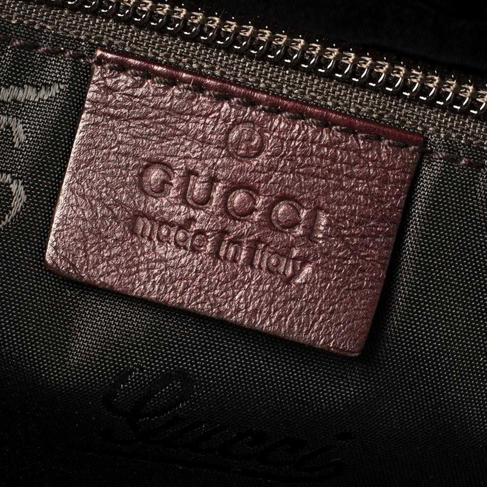 Gucci Dark Burgundy Leather Braided Strap Shoulder Bag 6