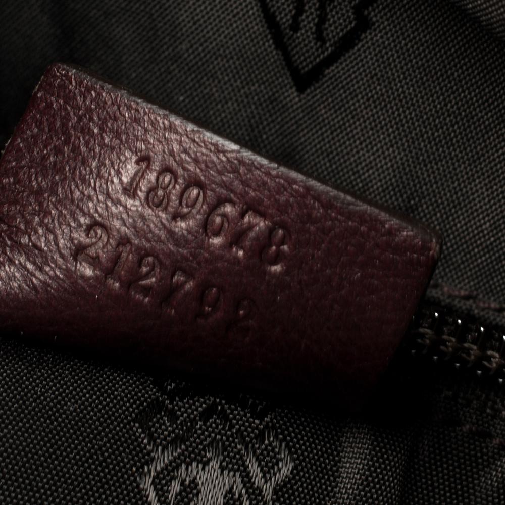 Gucci Dark Burgundy Leather Braided Strap Shoulder Bag 2