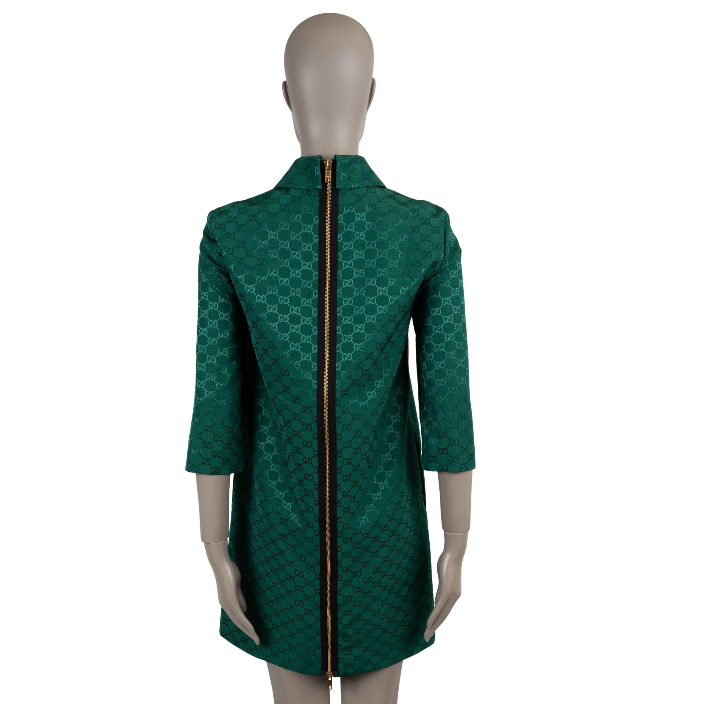 Verde Gucci verde scuro 2021 GG LIGHTWEIGHT CANVAS MINI Dress 40 S in vendita