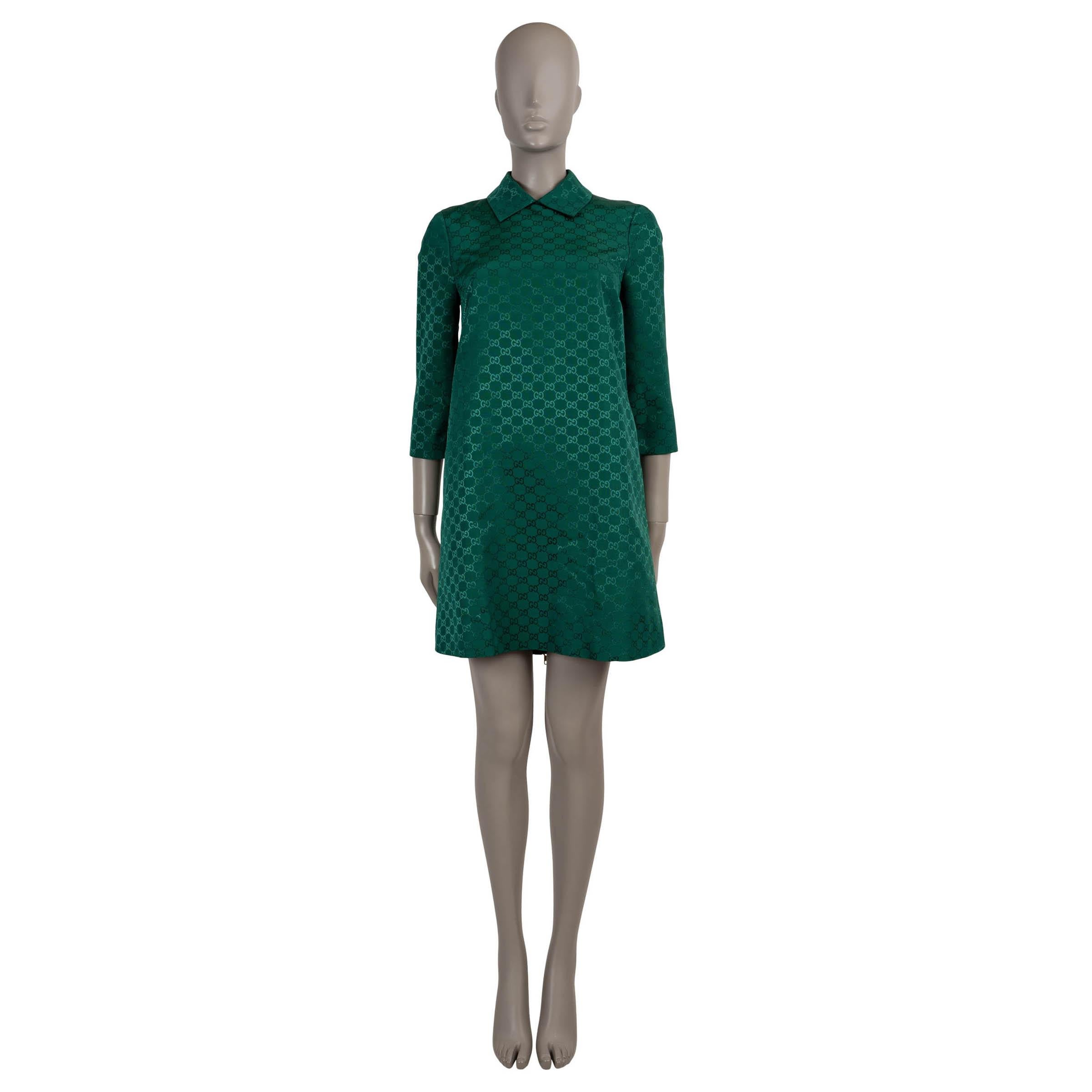 Gucci verde scuro 2021 GG LIGHTWEIGHT CANVAS MINI Dress 40 S In condizioni ottime in vendita a Zürich, CH