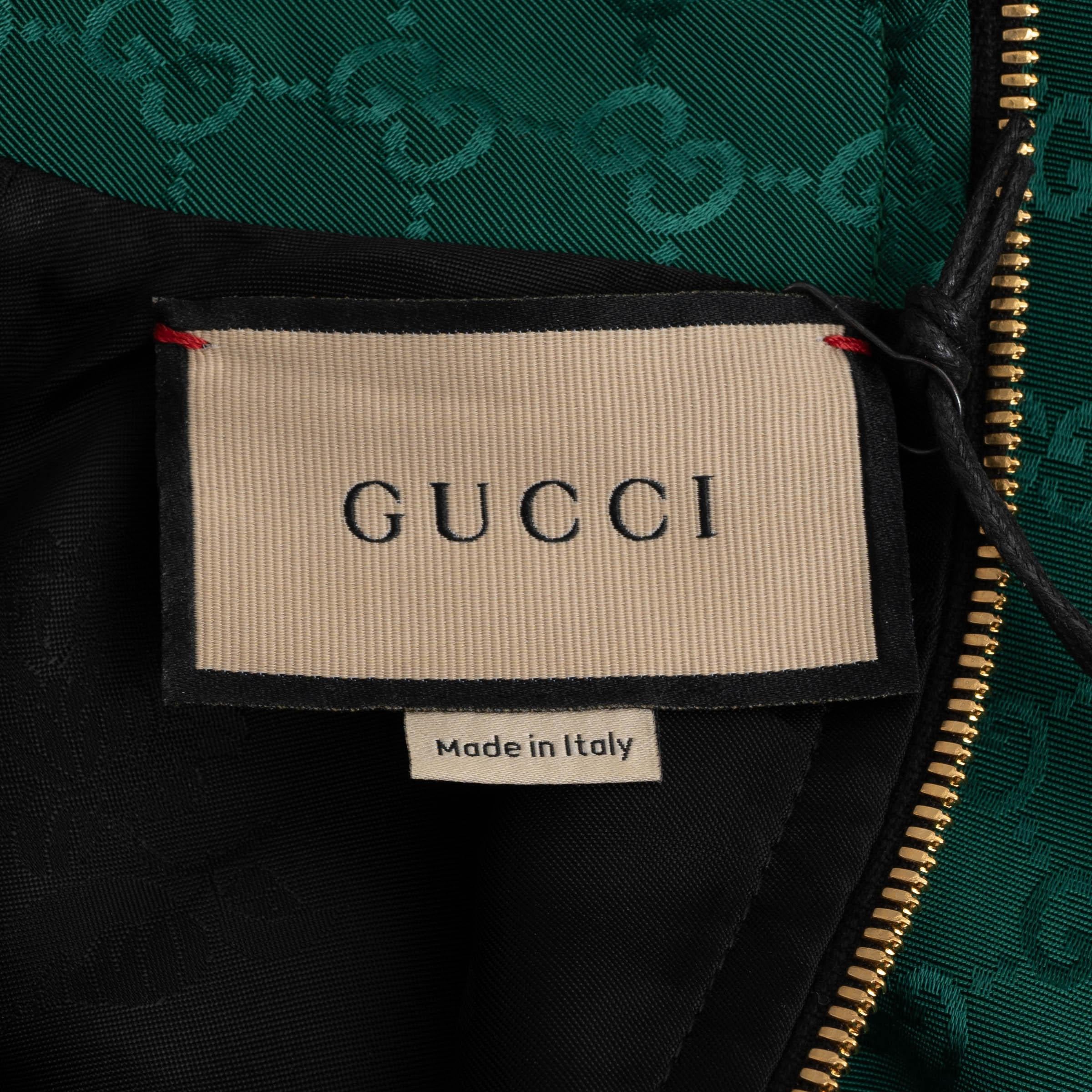 Gucci verde scuro 2021 GG LIGHTWEIGHT CANVAS MINI Dress 40 S in vendita 1