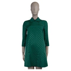 Gucci verde scuro 2021 GG LIGHTWEIGHT CANVAS MINI Dress 40 S