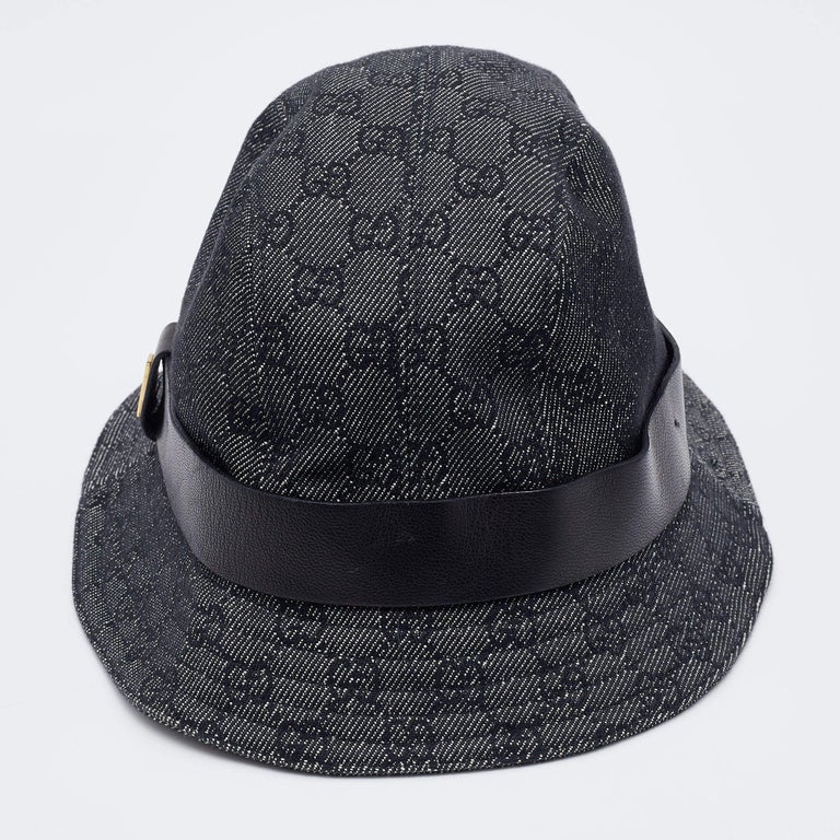 Louis Vuitton Monogram Jacquard Denim Bucket Hat In Blue - Praise