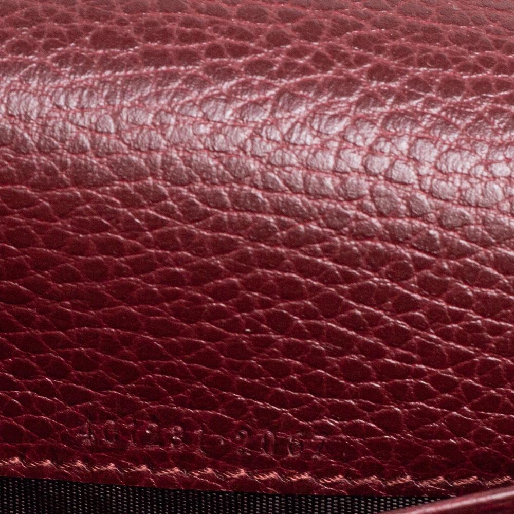 Gucci Dark Red Leather Mini Dionysus Shoulder Bag In New Condition In Dubai, Al Qouz 2