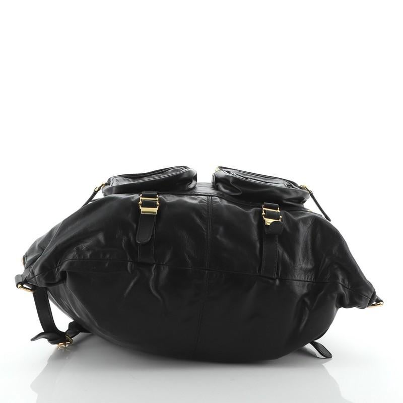 Black Gucci Darwin Convertible Backpack Leather Large